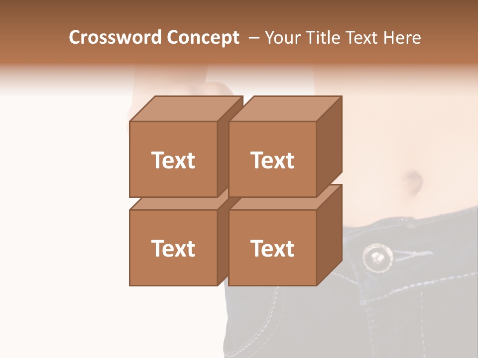 A Woman's Stomach Is Shown In A Pair Of Jeans PowerPoint Template