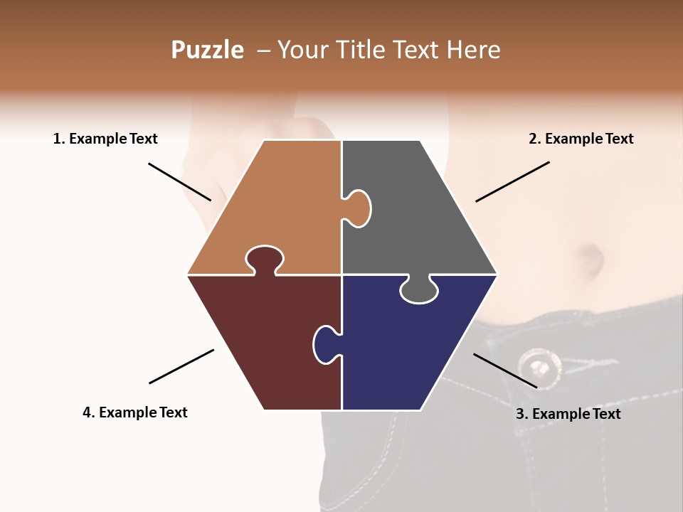 A Woman's Stomach Is Shown In A Pair Of Jeans PowerPoint Template