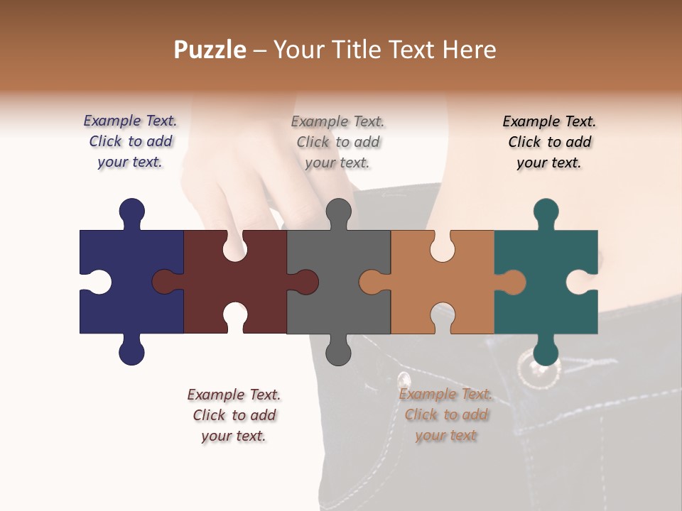 A Woman's Stomach Is Shown In A Pair Of Jeans PowerPoint Template