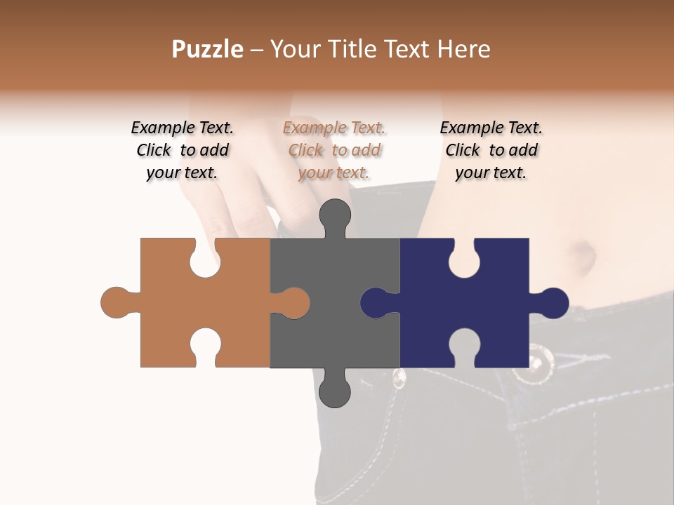 A Woman's Stomach Is Shown In A Pair Of Jeans PowerPoint Template