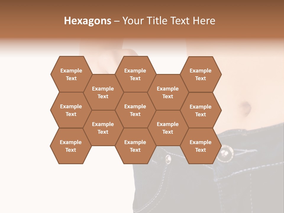 A Woman's Stomach Is Shown In A Pair Of Jeans PowerPoint Template