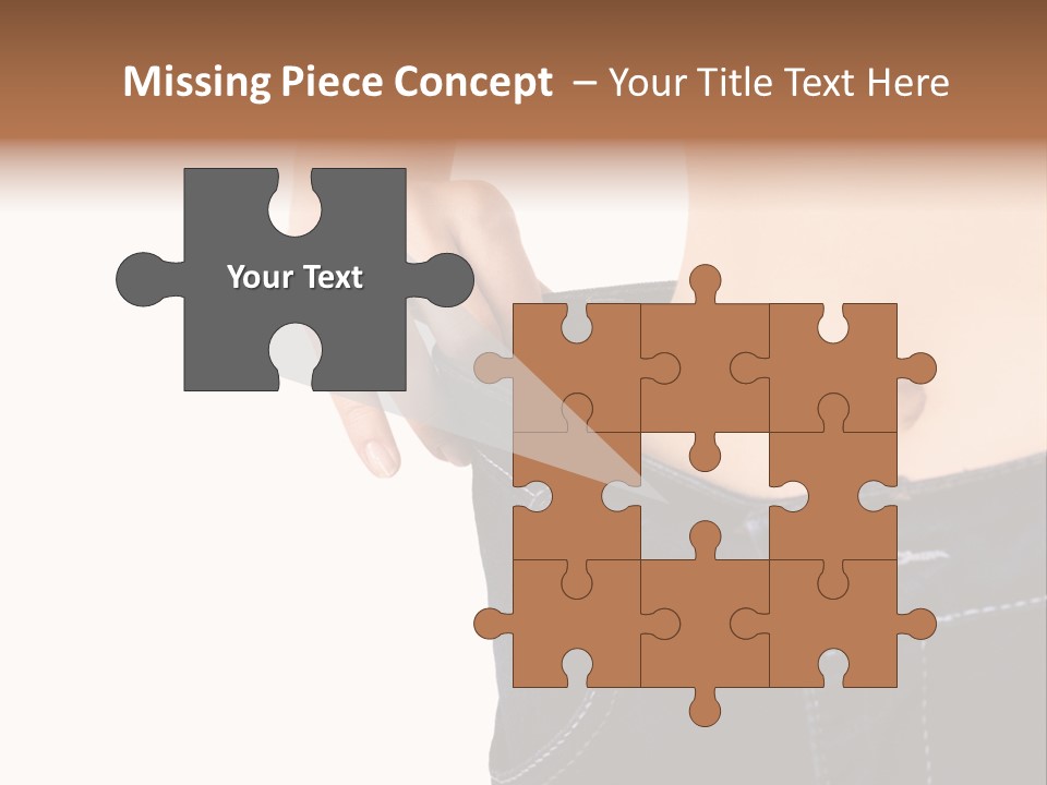 A Woman's Stomach Is Shown In A Pair Of Jeans PowerPoint Template