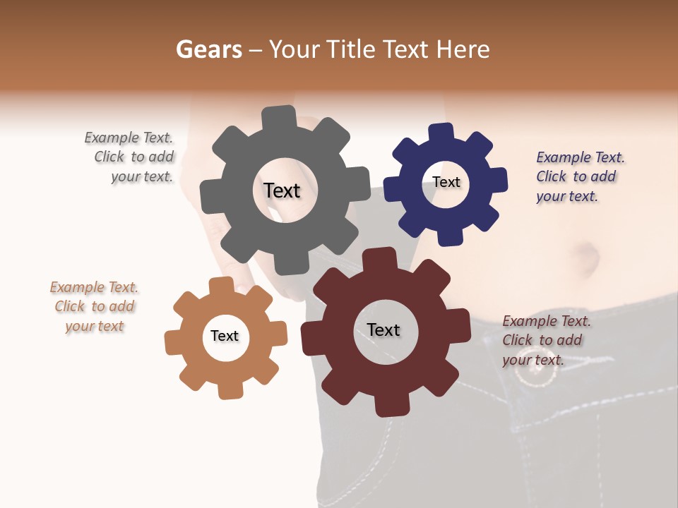 A Woman's Stomach Is Shown In A Pair Of Jeans PowerPoint Template