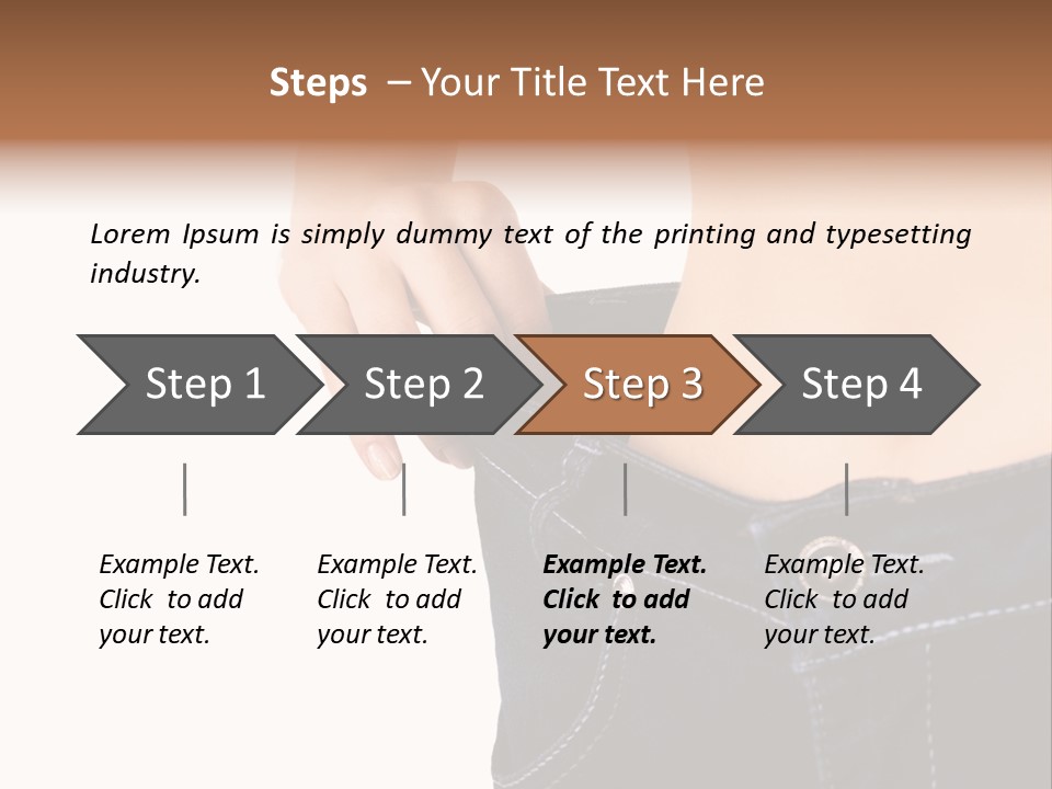 A Woman's Stomach Is Shown In A Pair Of Jeans PowerPoint Template