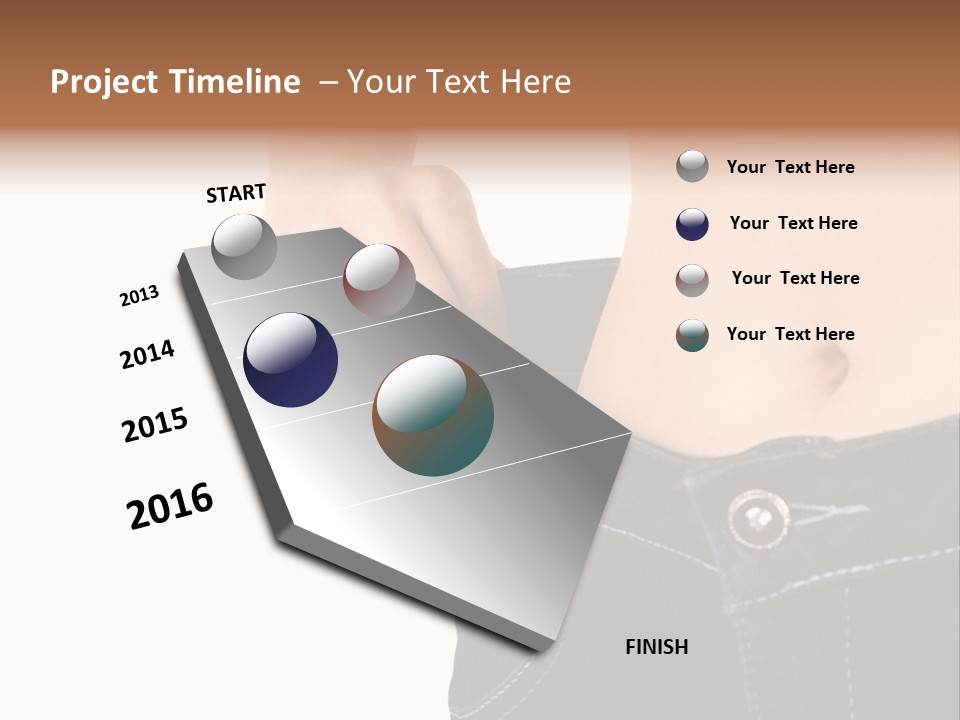 A Woman's Stomach Is Shown In A Pair Of Jeans PowerPoint Template