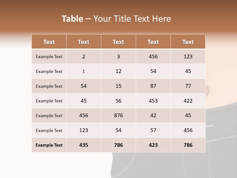 A Woman's Stomach Is Shown In A Pair Of Jeans PowerPoint Template