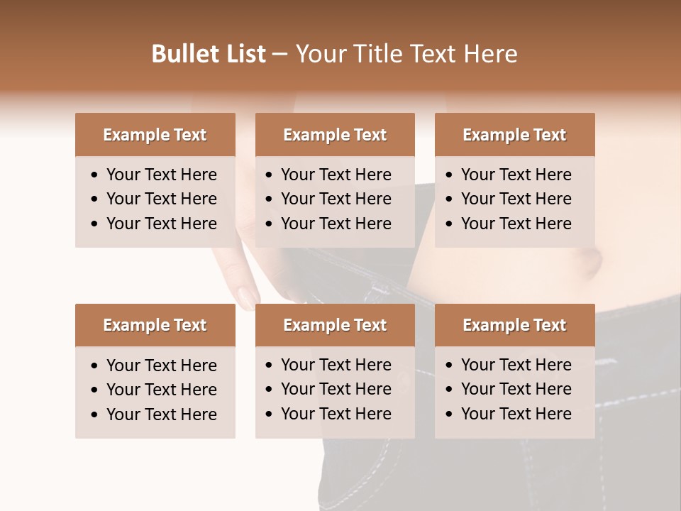 A Woman's Stomach Is Shown In A Pair Of Jeans PowerPoint Template