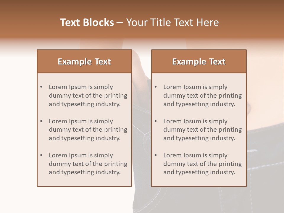 A Woman's Stomach Is Shown In A Pair Of Jeans PowerPoint Template