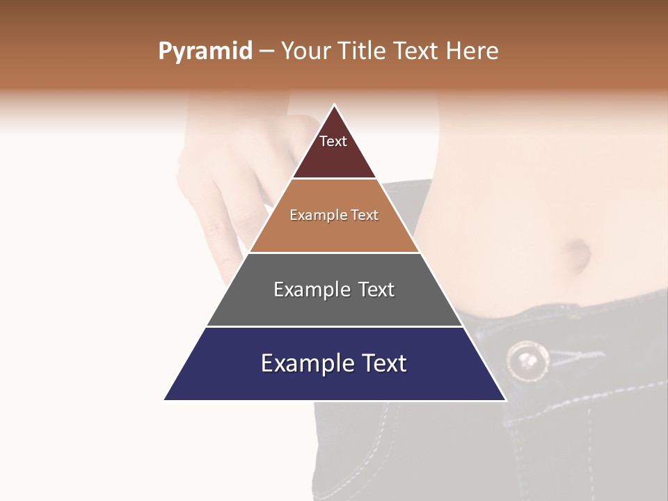 A Woman's Stomach Is Shown In A Pair Of Jeans PowerPoint Template