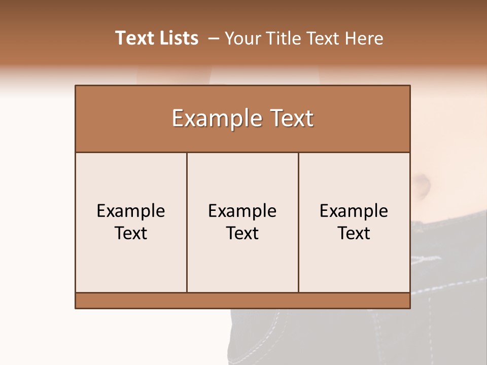 A Woman's Stomach Is Shown In A Pair Of Jeans PowerPoint Template