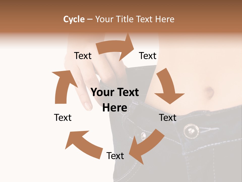 A Woman's Stomach Is Shown In A Pair Of Jeans PowerPoint Template