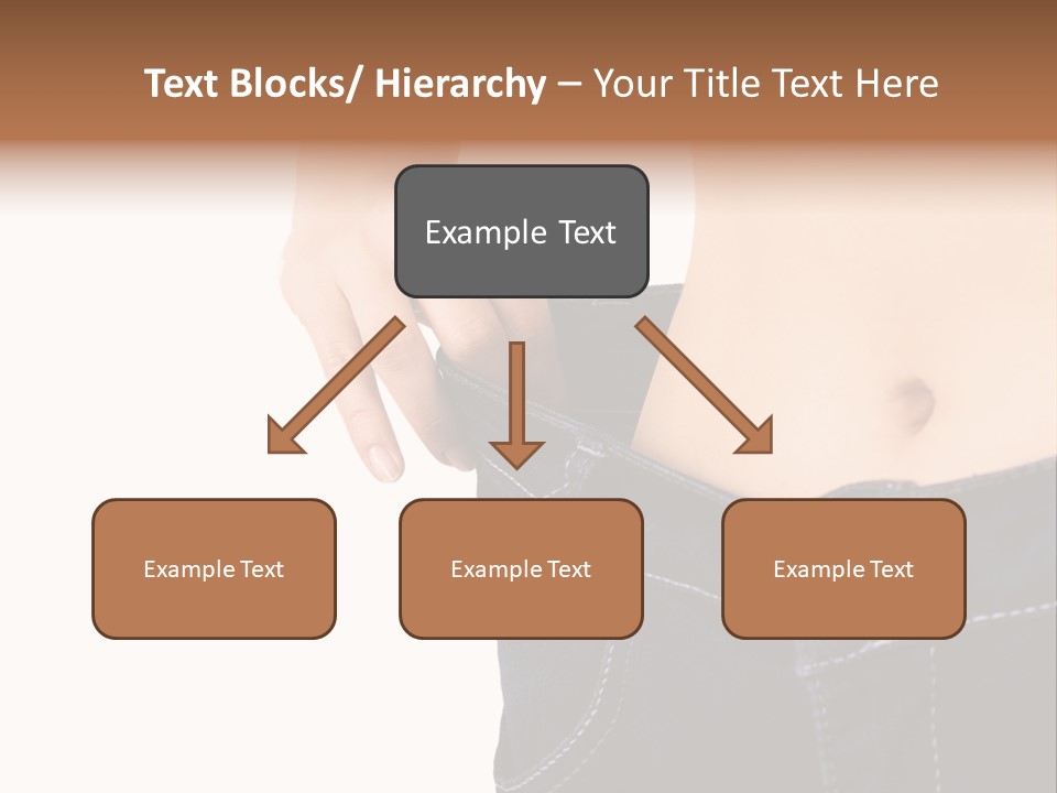 A Woman's Stomach Is Shown In A Pair Of Jeans PowerPoint Template