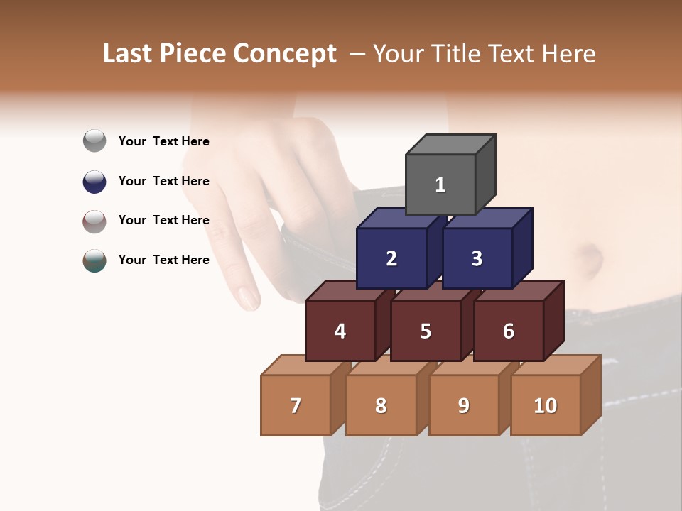 A Woman's Stomach Is Shown In A Pair Of Jeans PowerPoint Template