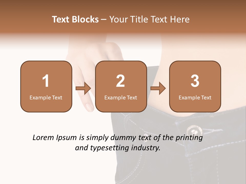 A Woman's Stomach Is Shown In A Pair Of Jeans PowerPoint Template