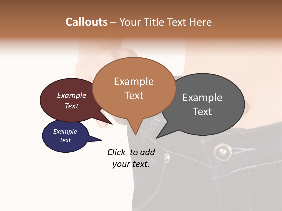 A Woman's Stomach Is Shown In A Pair Of Jeans PowerPoint Template