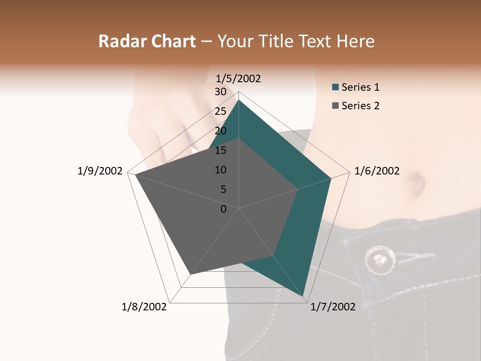 A Woman's Stomach Is Shown In A Pair Of Jeans PowerPoint Template
