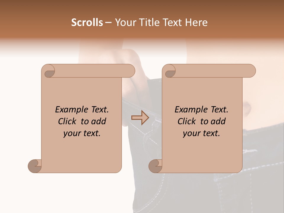 A Woman's Stomach Is Shown In A Pair Of Jeans PowerPoint Template