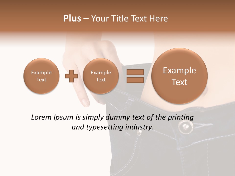 A Woman's Stomach Is Shown In A Pair Of Jeans PowerPoint Template