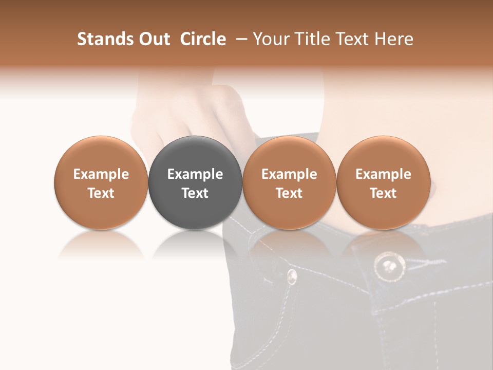 A Woman's Stomach Is Shown In A Pair Of Jeans PowerPoint Template