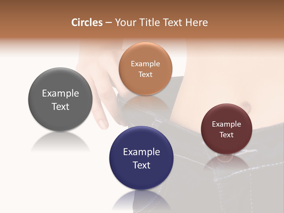 A Woman's Stomach Is Shown In A Pair Of Jeans PowerPoint Template