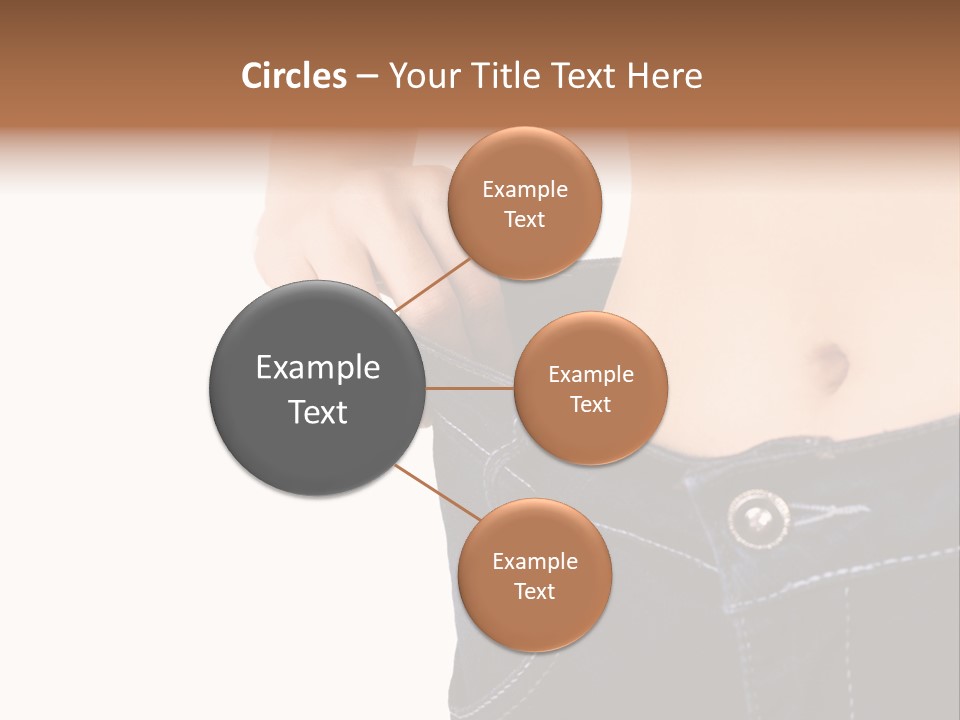 A Woman's Stomach Is Shown In A Pair Of Jeans PowerPoint Template