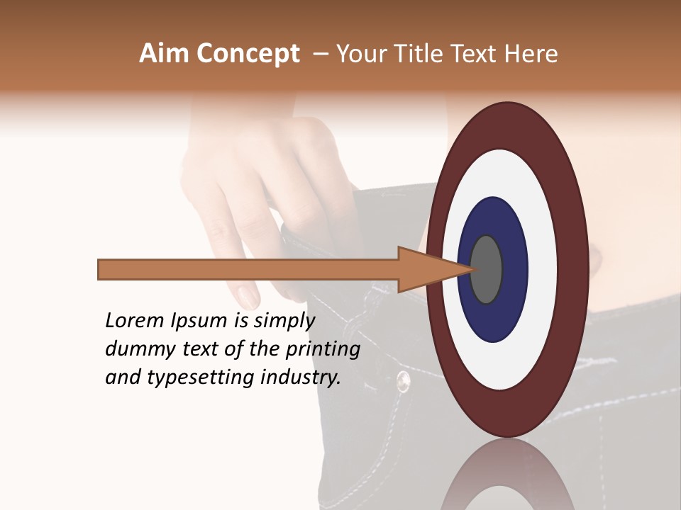 A Woman's Stomach Is Shown In A Pair Of Jeans PowerPoint Template