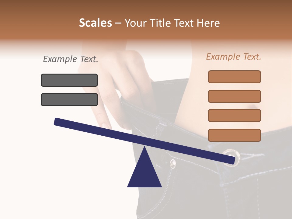 A Woman's Stomach Is Shown In A Pair Of Jeans PowerPoint Template