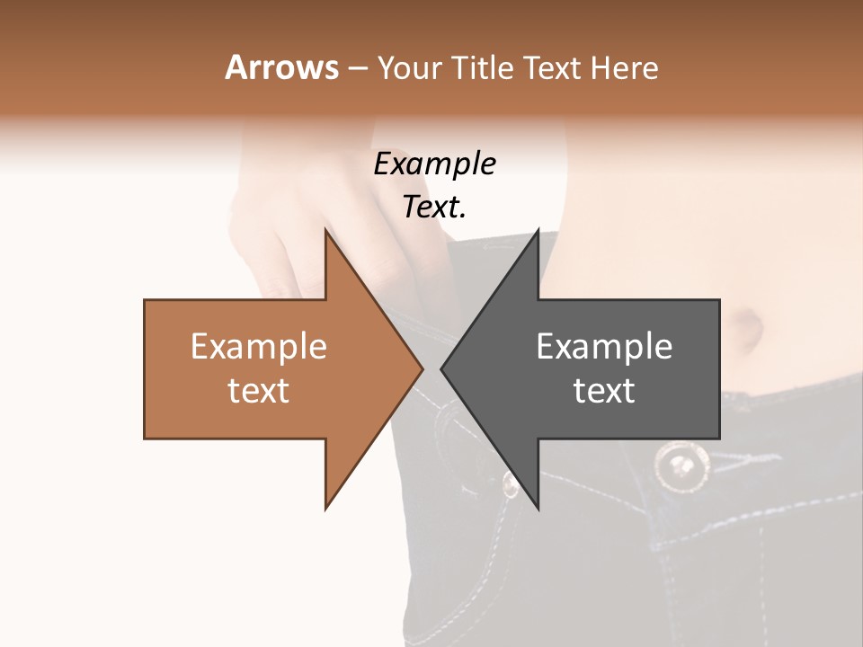 A Woman's Stomach Is Shown In A Pair Of Jeans PowerPoint Template