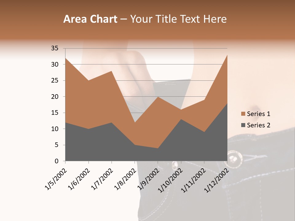 A Woman's Stomach Is Shown In A Pair Of Jeans PowerPoint Template