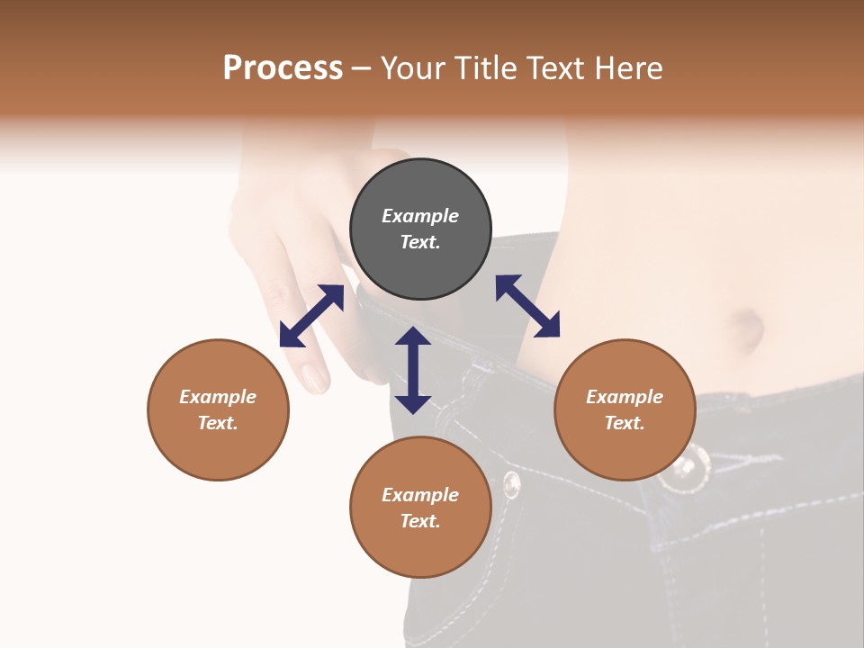 A Woman's Stomach Is Shown In A Pair Of Jeans PowerPoint Template