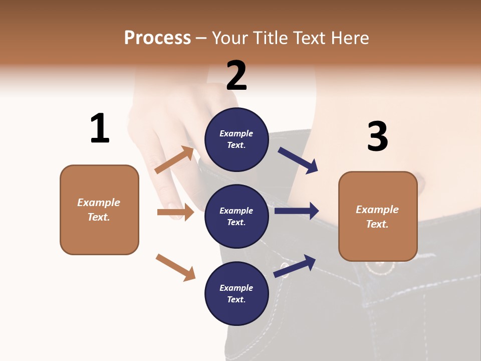 A Woman's Stomach Is Shown In A Pair Of Jeans PowerPoint Template