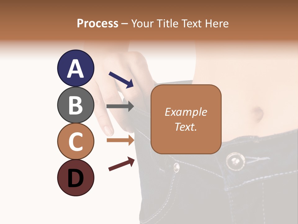 A Woman's Stomach Is Shown In A Pair Of Jeans PowerPoint Template