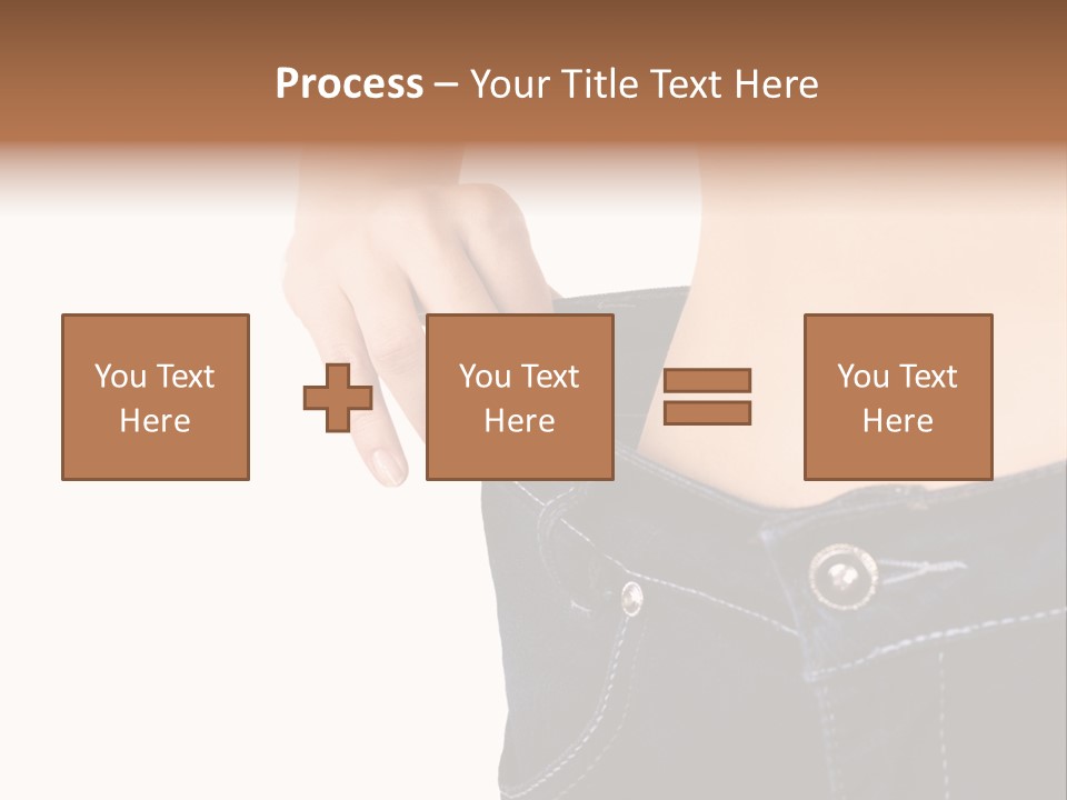 A Woman's Stomach Is Shown In A Pair Of Jeans PowerPoint Template