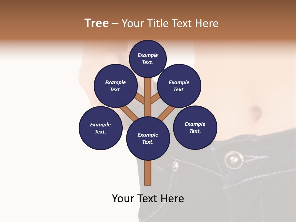 A Woman's Stomach Is Shown In A Pair Of Jeans PowerPoint Template