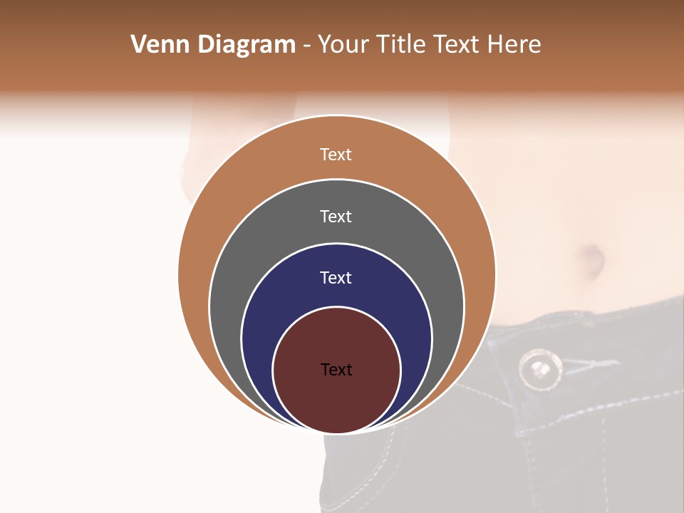 A Woman's Stomach Is Shown In A Pair Of Jeans PowerPoint Template