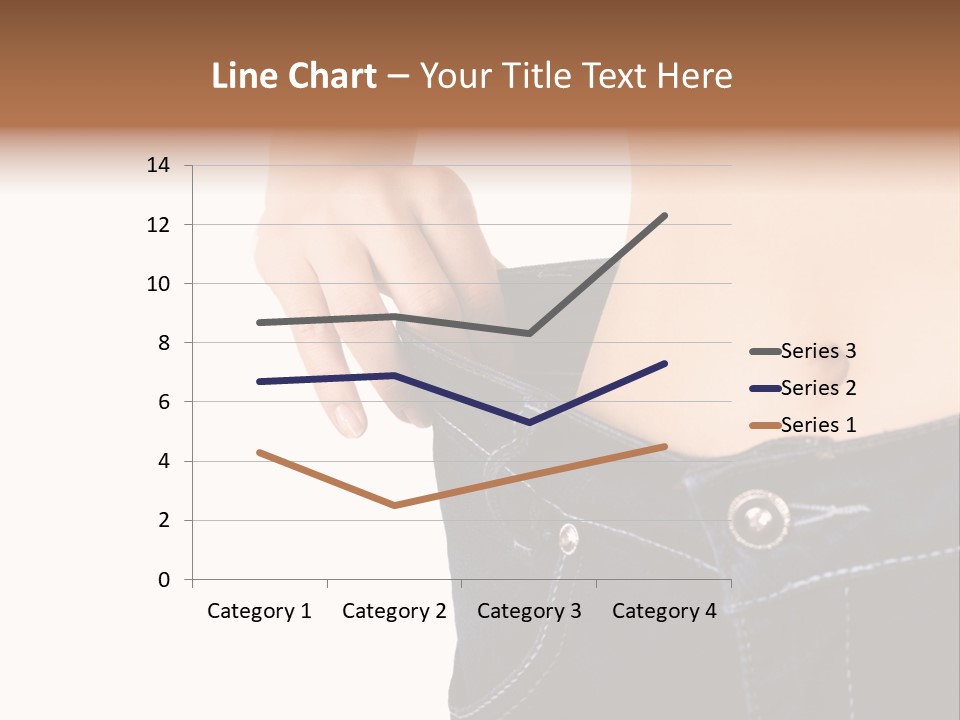 A Woman's Stomach Is Shown In A Pair Of Jeans PowerPoint Template
