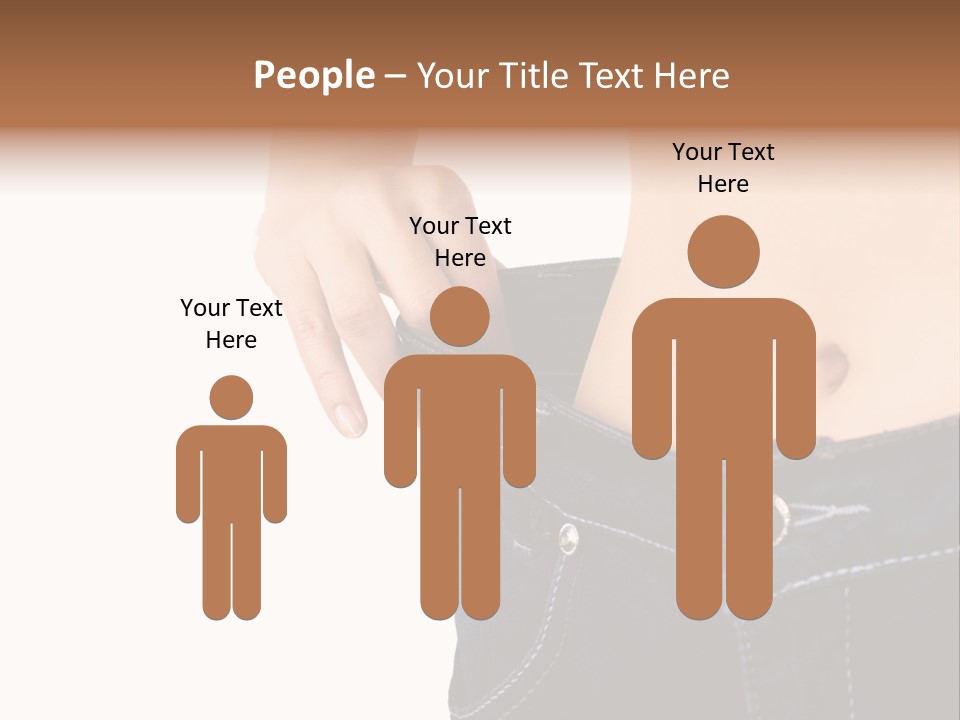 A Woman's Stomach Is Shown In A Pair Of Jeans PowerPoint Template