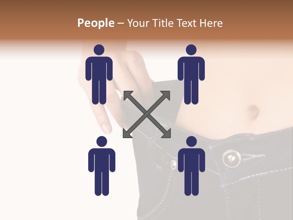 A Woman's Stomach Is Shown In A Pair Of Jeans PowerPoint Template
