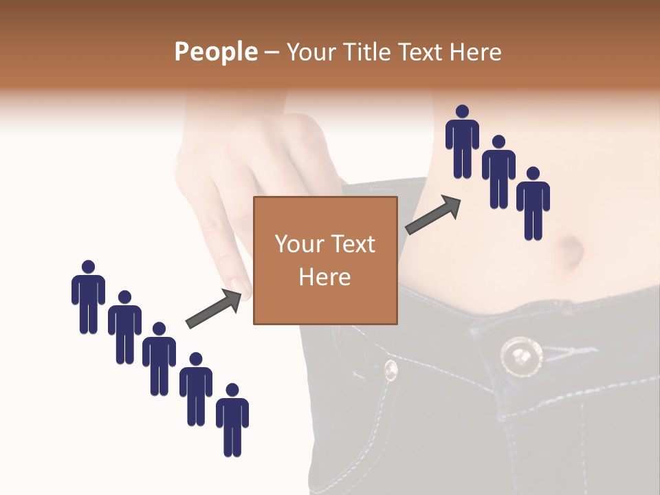 A Woman's Stomach Is Shown In A Pair Of Jeans PowerPoint Template