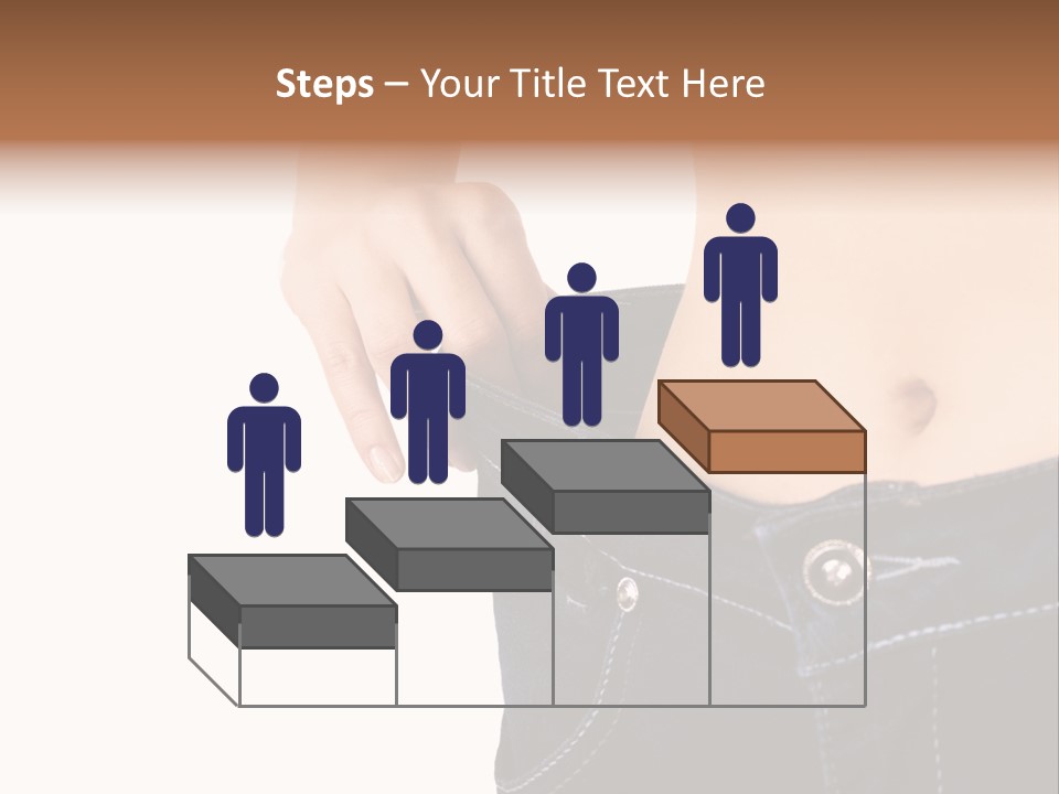 A Woman's Stomach Is Shown In A Pair Of Jeans PowerPoint Template