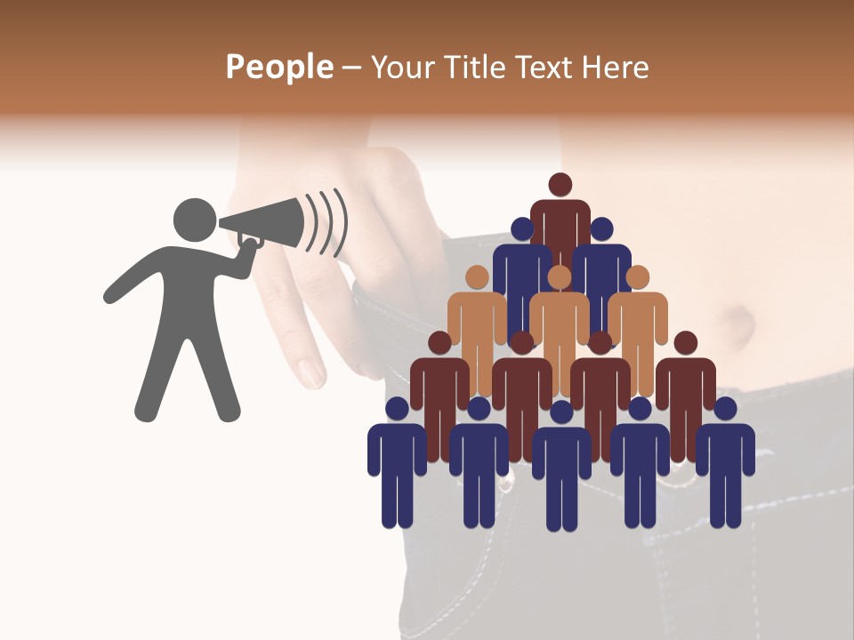 A Woman's Stomach Is Shown In A Pair Of Jeans PowerPoint Template