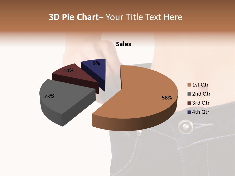 A Woman's Stomach Is Shown In A Pair Of Jeans PowerPoint Template