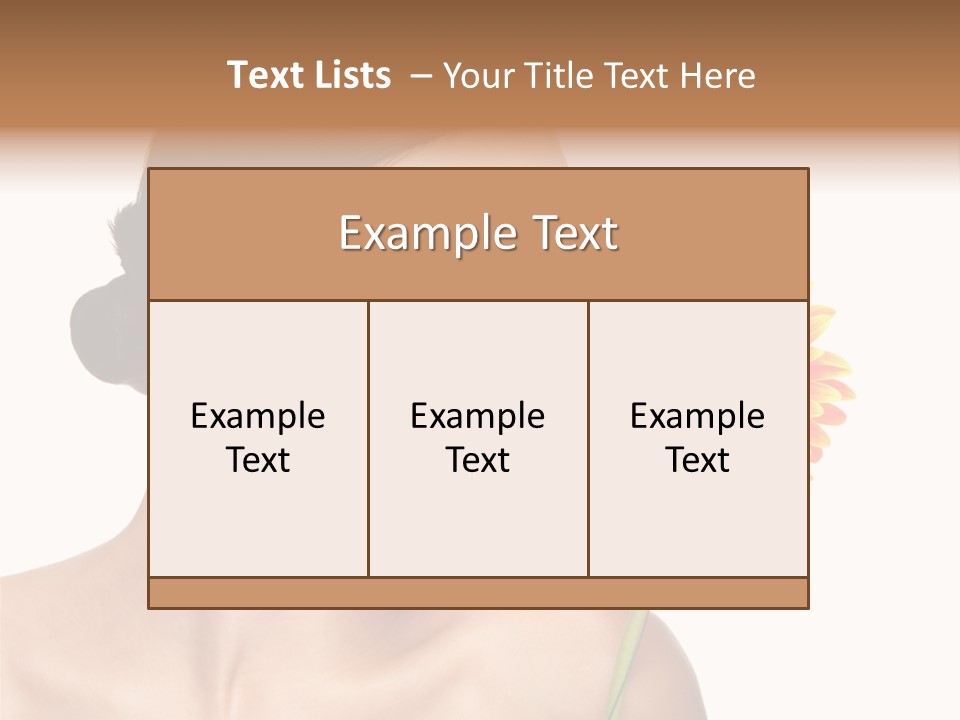 Person Skin Glamour PowerPoint Template