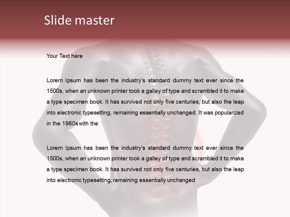 Spine Acupuncture Injury PowerPoint Template