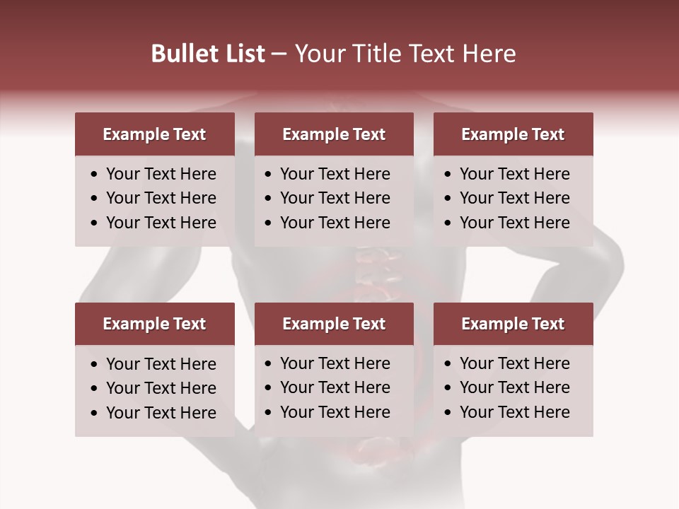 Spine Acupuncture Injury PowerPoint Template