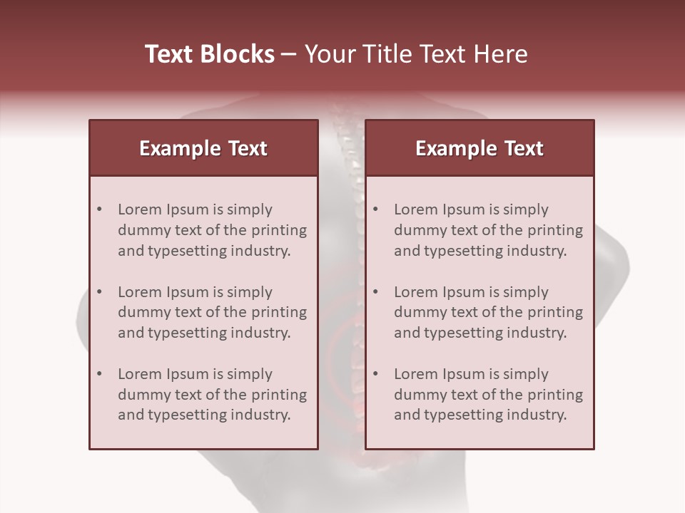 Spine Acupuncture Injury PowerPoint Template