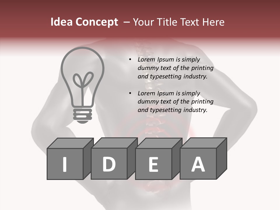 Spine Acupuncture Injury PowerPoint Template
