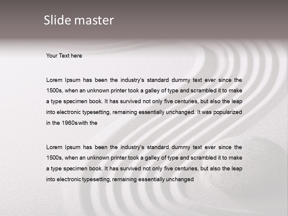 Peaceful Curve Japanese Garden PowerPoint Template