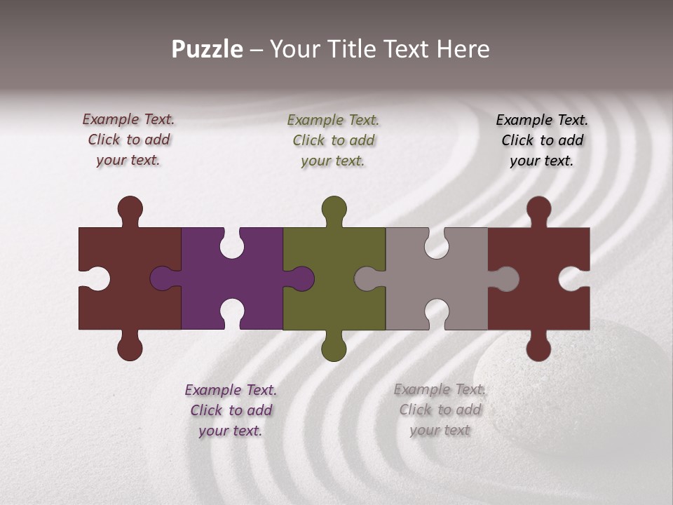 Peaceful Curve Japanese Garden PowerPoint Template