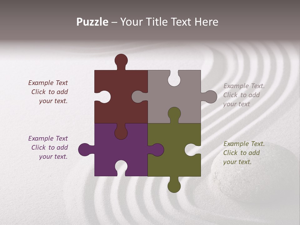 Peaceful Curve Japanese Garden PowerPoint Template